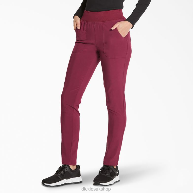 EDS Essentials Tapered Leg Scrub Pants Women Dickies Wine (WIN) 88T842518 Apparel