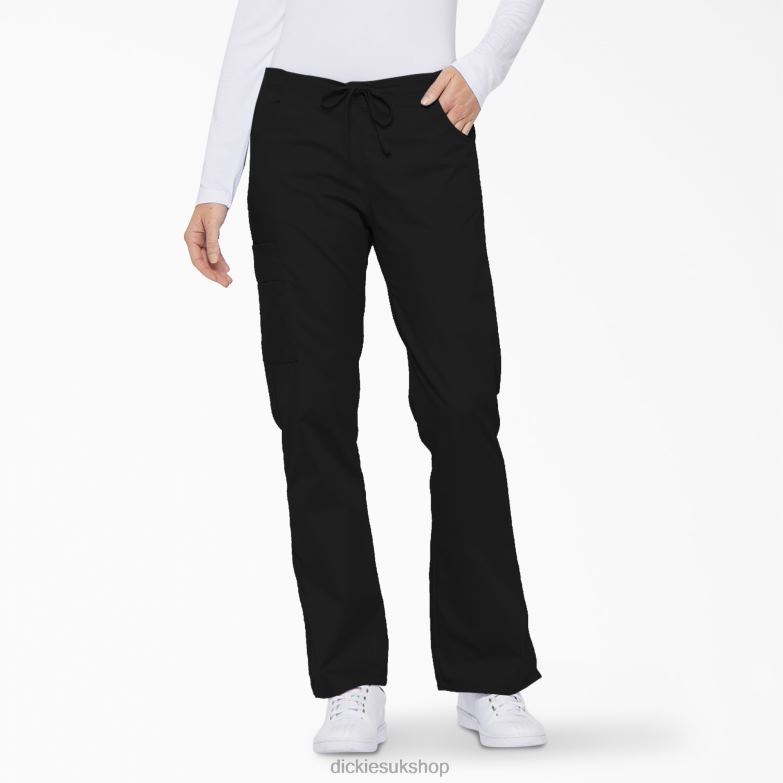 EDS Signature Flare Leg Cargo Scrub Pants Women Dickies Black (BLK) 88T842519 Apparel