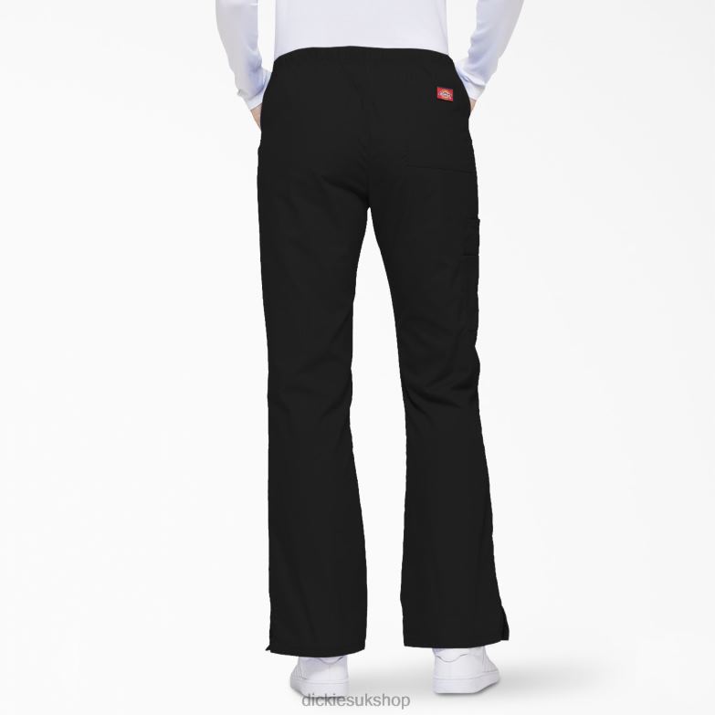 EDS Signature Flare Leg Cargo Scrub Pants Women Dickies Black (BLK) 88T842519 Apparel
