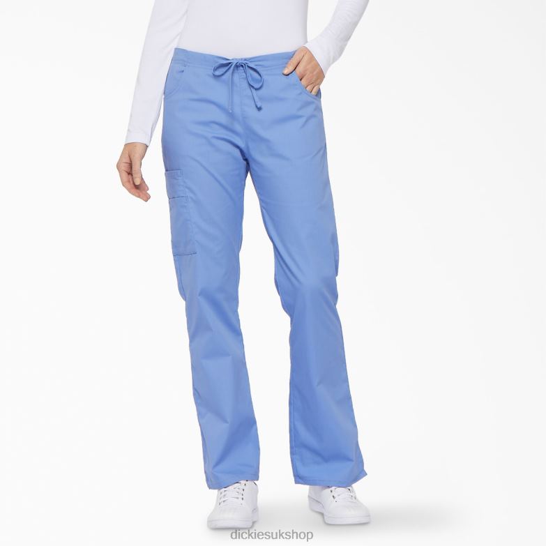 EDS Signature Flare Leg Cargo Scrub Pants Women Dickies Ceil Blue (CBL) 88T842520 Apparel