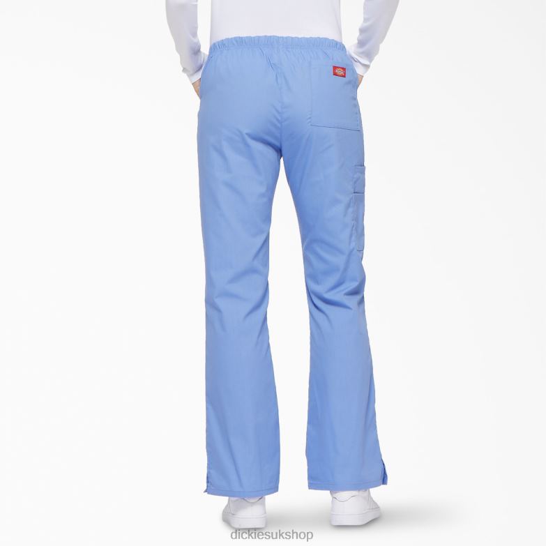 EDS Signature Flare Leg Cargo Scrub Pants Women Dickies Ceil Blue (CBL) 88T842520 Apparel
