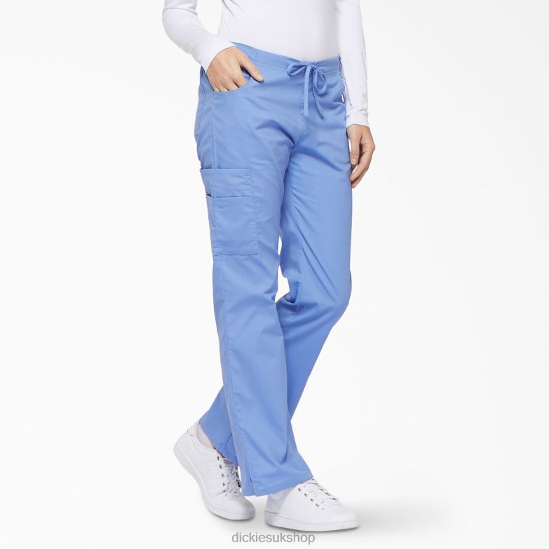 EDS Signature Flare Leg Cargo Scrub Pants Women Dickies Ceil Blue (CBL) 88T842520 Apparel