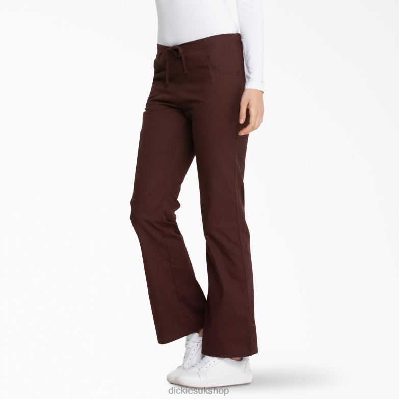EDS Signature Flare Leg Cargo Scrub Pants Women Dickies Espresso (ESR) 88T842525 Apparel