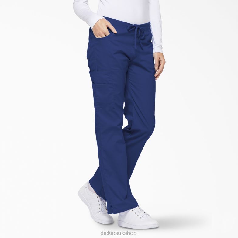 EDS Signature Flare Leg Cargo Scrub Pants Women Dickies Galaxy Blue (GBL) 88T842526 Apparel