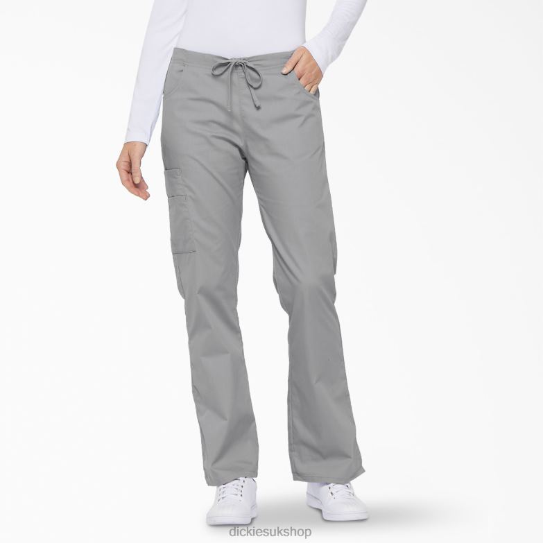 EDS Signature Flare Leg Cargo Scrub Pants Women Dickies Gray (GY) 88T842527 Apparel