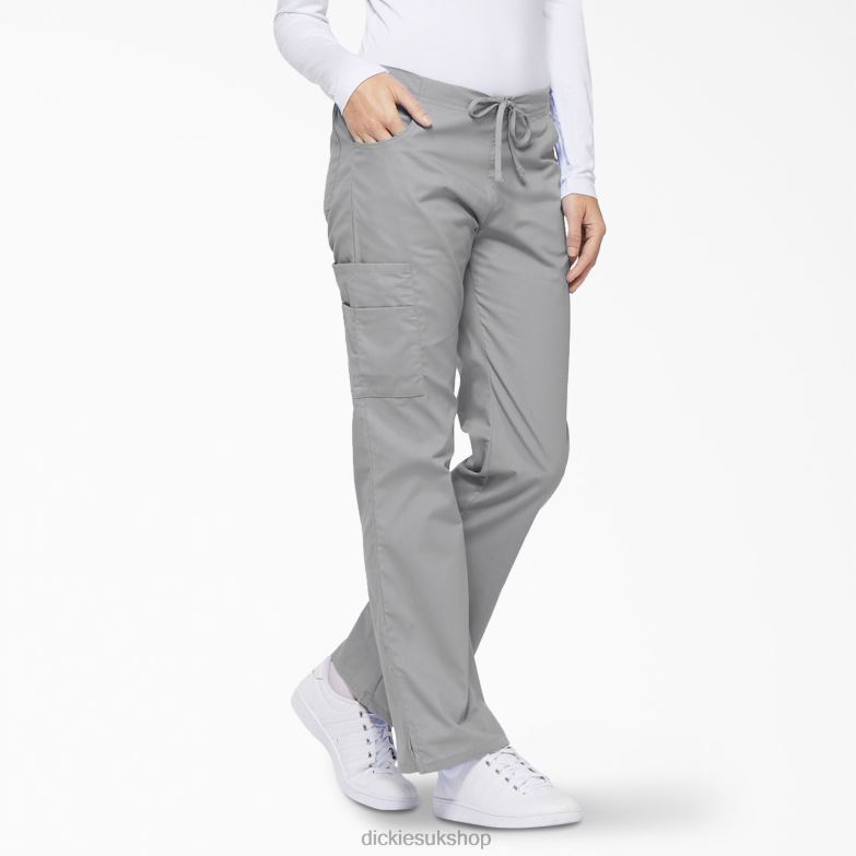 EDS Signature Flare Leg Cargo Scrub Pants Women Dickies Gray (GY) 88T842527 Apparel