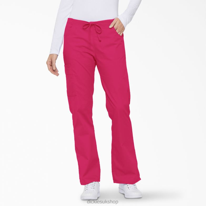 EDS Signature Flare Leg Cargo Scrub Pants Women Dickies Hot Pink (HPK) 88T842528 Apparel