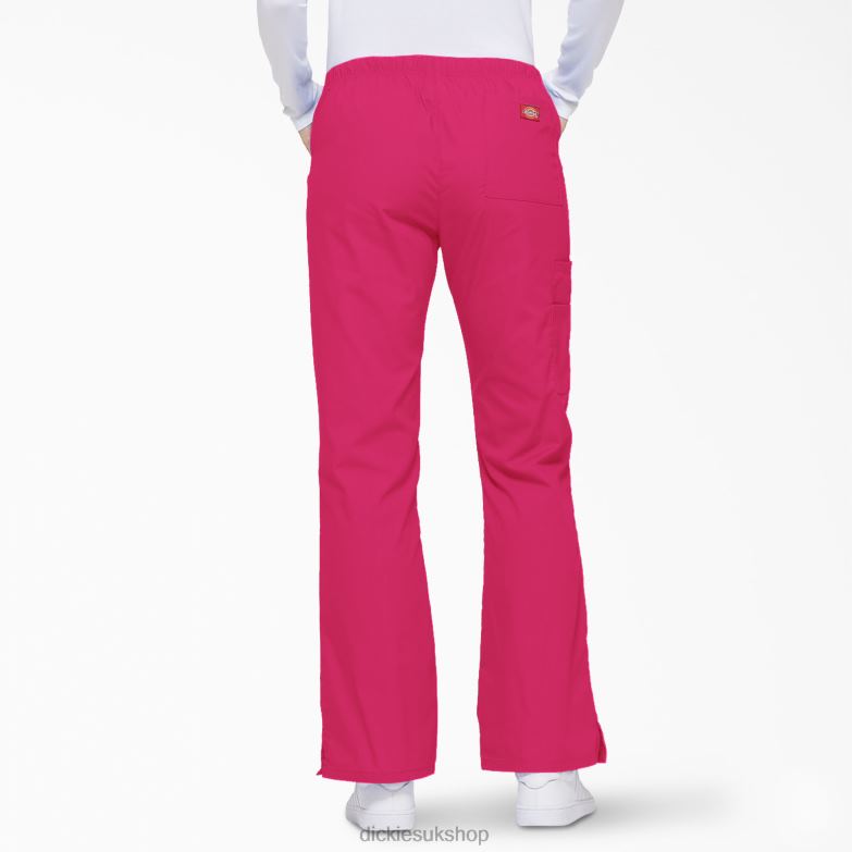 EDS Signature Flare Leg Cargo Scrub Pants Women Dickies Hot Pink (HPK) 88T842528 Apparel
