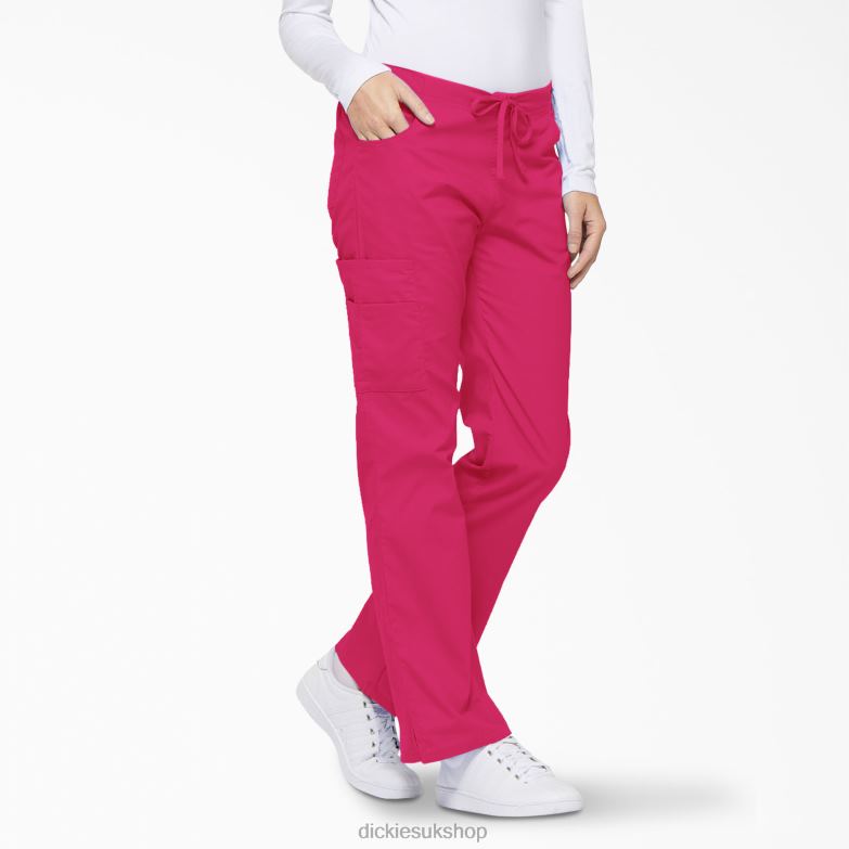 EDS Signature Flare Leg Cargo Scrub Pants Women Dickies Hot Pink (HPK) 88T842528 Apparel