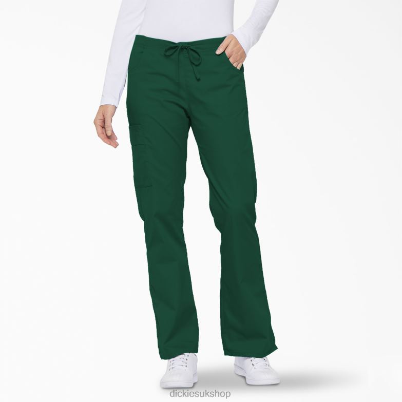 EDS Signature Flare Leg Cargo Scrub Pants Women Dickies Hunter Green (HTR) 88T842529 Apparel