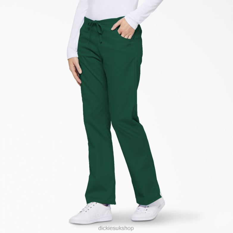 EDS Signature Flare Leg Cargo Scrub Pants Women Dickies Hunter Green (HTR) 88T842529 Apparel