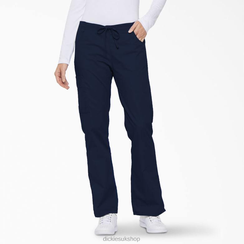 EDS Signature Flare Leg Cargo Scrub Pants Women Dickies Navy Blue (NVY) 88T842531 Apparel