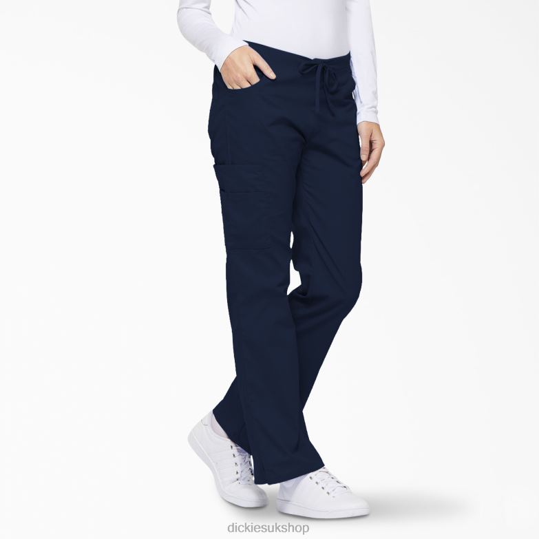EDS Signature Flare Leg Cargo Scrub Pants Women Dickies Navy Blue (NVY) 88T842531 Apparel