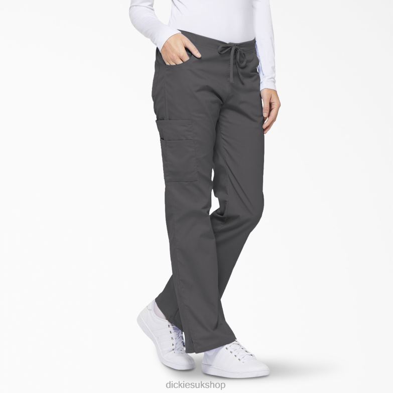 EDS Signature Flare Leg Cargo Scrub Pants Women Dickies Pewter Gray (PEW) 88T842532 Apparel