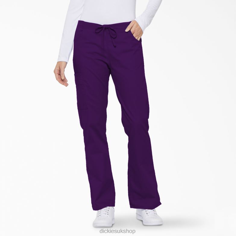 EDS Signature Flare Leg Cargo Scrub Pants Women Dickies Purple Eggplant (EGG) 88T842524 Apparel