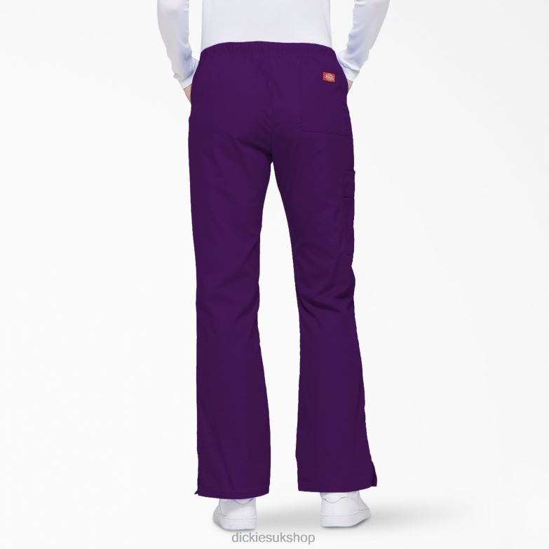 EDS Signature Flare Leg Cargo Scrub Pants Women Dickies Purple Eggplant (EGG) 88T842524 Apparel