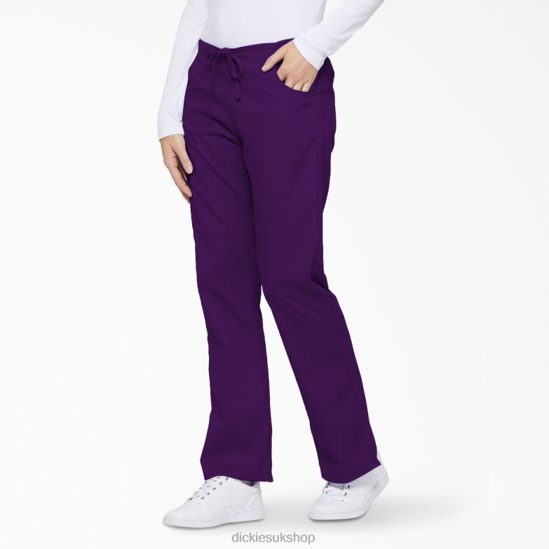 EDS Signature Flare Leg Cargo Scrub Pants Women Dickies Purple Eggplant (EGG) 88T842524 Apparel