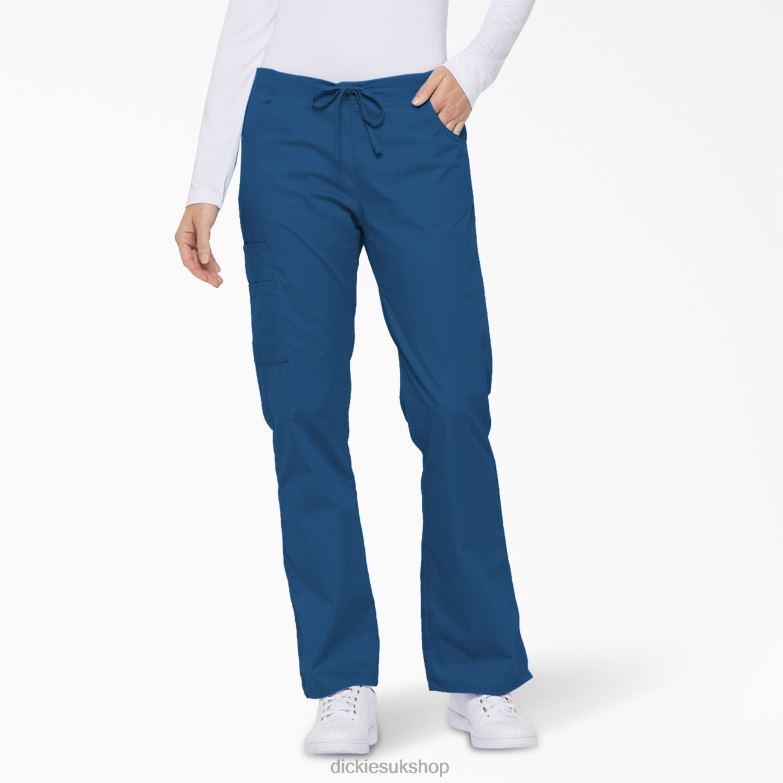 EDS Signature Flare Leg Cargo Scrub Pants Women Dickies Royal Blue (RB) 88T842533 Apparel