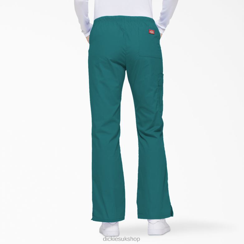 EDS Signature Flare Leg Cargo Scrub Pants Women Dickies Teal (DTL) 88T842522 Apparel