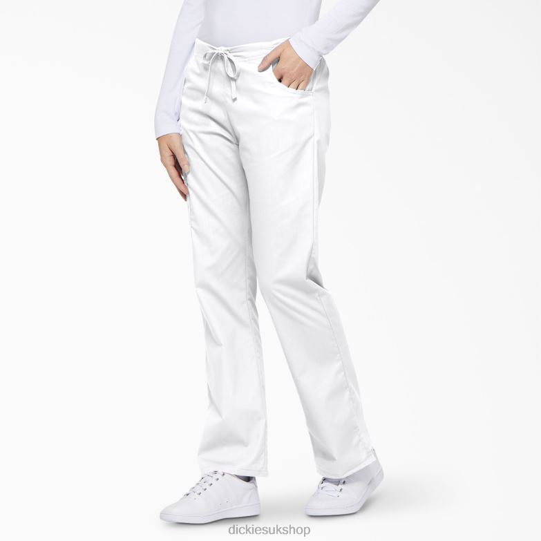 EDS Signature Flare Leg Cargo Scrub Pants Women Dickies White (DWH) 88T842523 Apparel