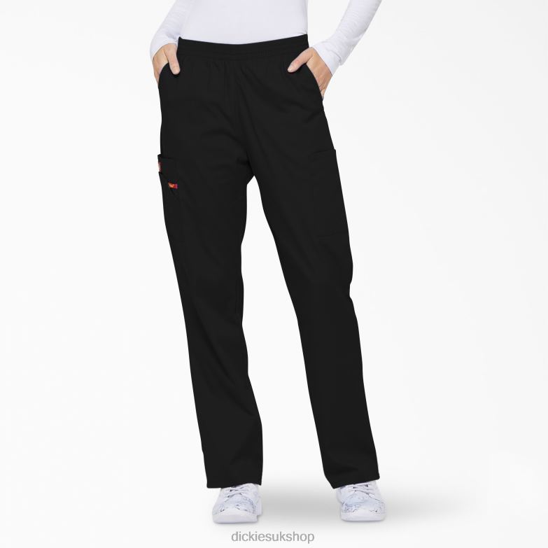 EDS Signature Tapered Leg Cargo Scrub Pants Women Dickies Black (BLK) 88T842385 Apparel