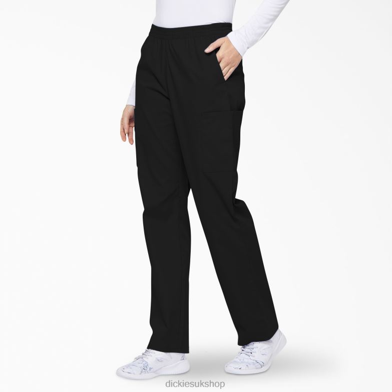 EDS Signature Tapered Leg Cargo Scrub Pants Women Dickies Black (BLK) 88T842385 Apparel