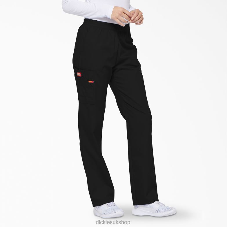EDS Signature Tapered Leg Cargo Scrub Pants Women Dickies Black (BLK) 88T842385 Apparel