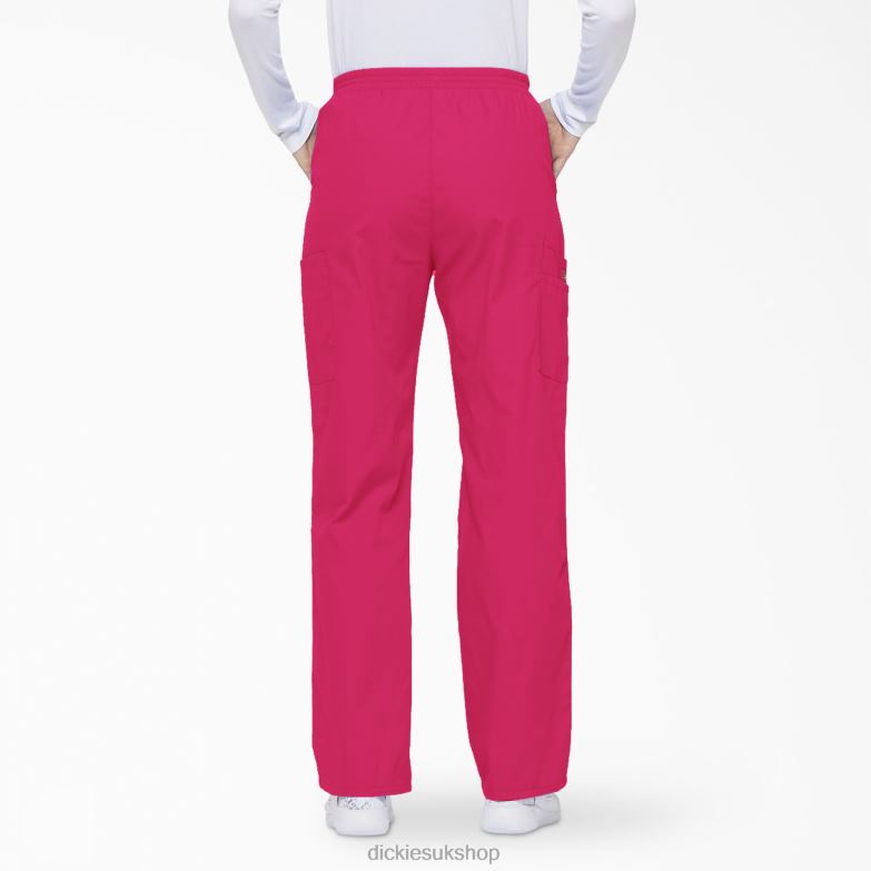 EDS Signature Tapered Leg Cargo Scrub Pants Women Dickies Hot Pink (HPK) 88T842393 Apparel