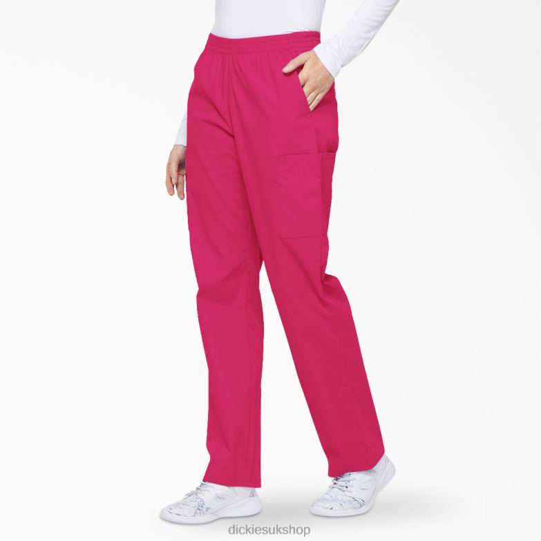 EDS Signature Tapered Leg Cargo Scrub Pants Women Dickies Hot Pink (HPK) 88T842393 Apparel