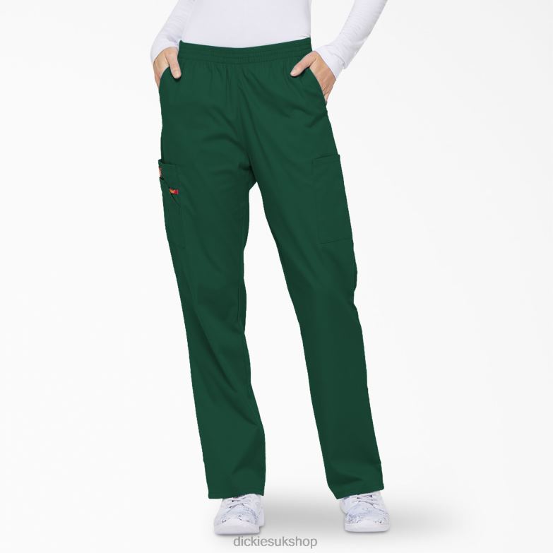 EDS Signature Tapered Leg Cargo Scrub Pants Women Dickies Hunter Green (HTR) 88T842394 Apparel