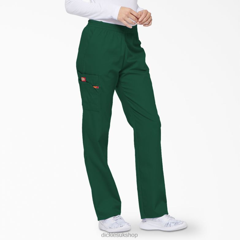 EDS Signature Tapered Leg Cargo Scrub Pants Women Dickies Hunter Green (HTR) 88T842394 Apparel