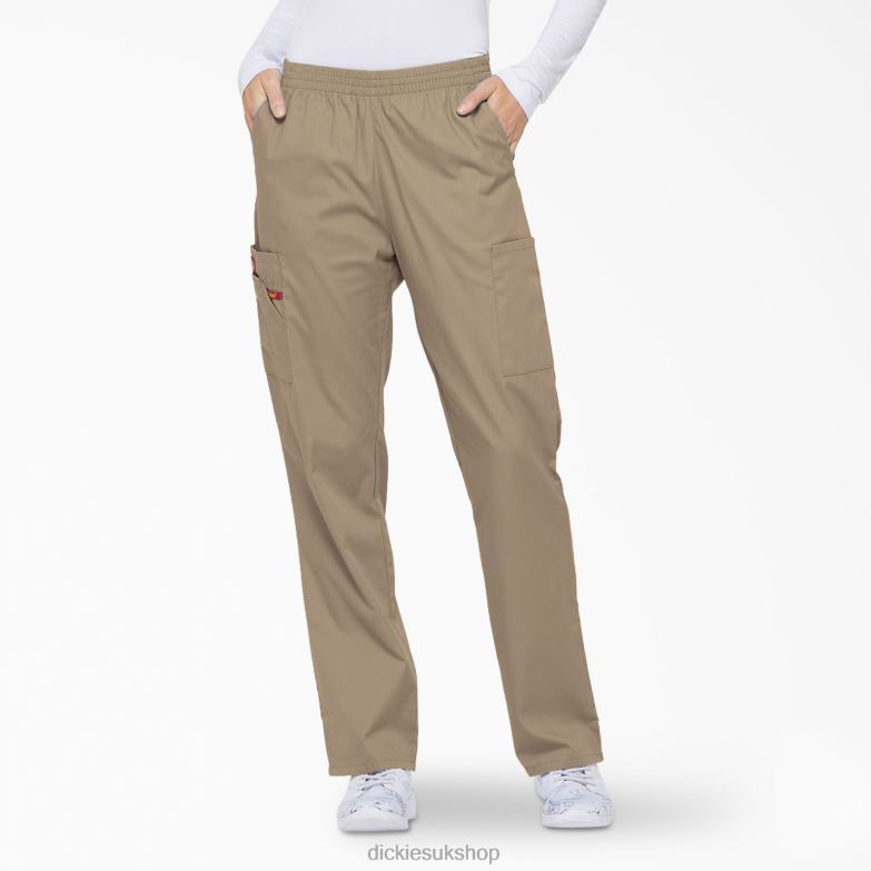 EDS Signature Tapered Leg Cargo Scrub Pants Women Dickies Khaki (KHA) 88T842395 Apparel