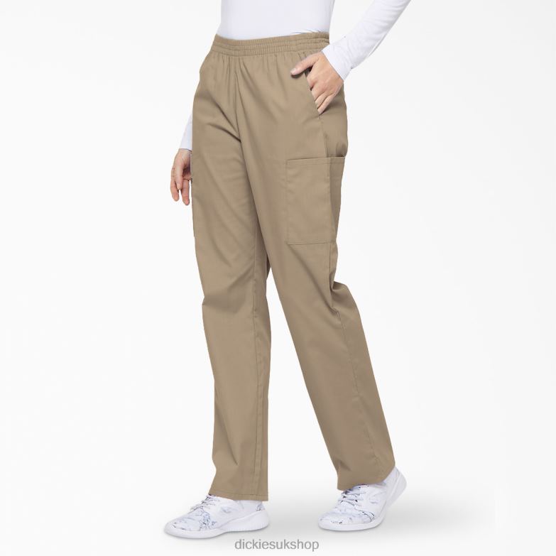 EDS Signature Tapered Leg Cargo Scrub Pants Women Dickies Khaki (KHA) 88T842395 Apparel