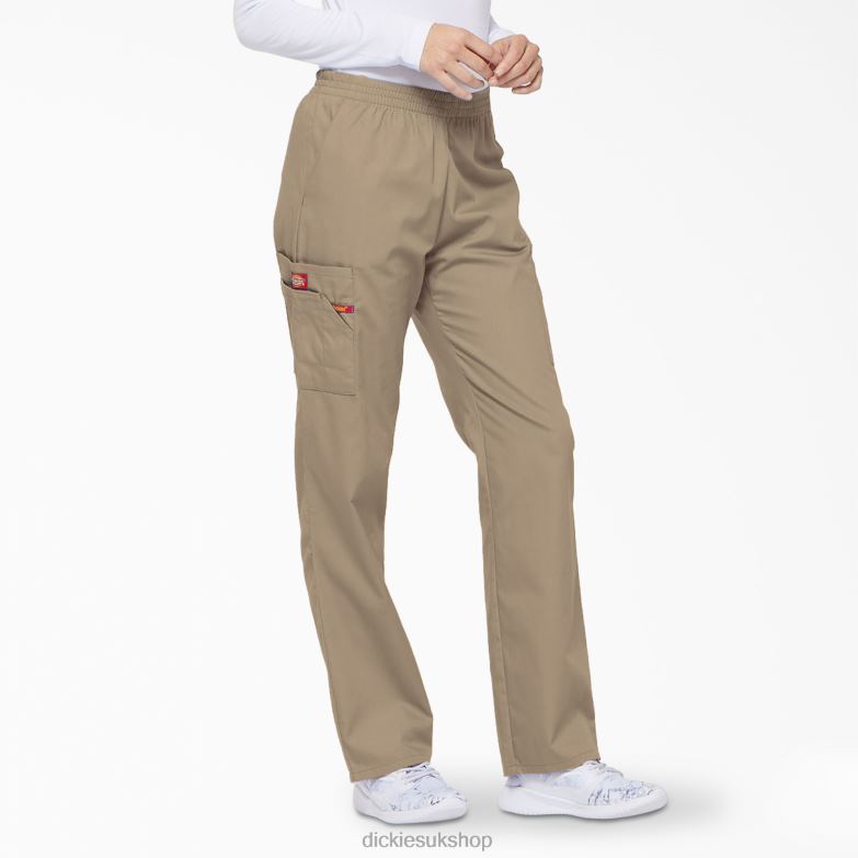 EDS Signature Tapered Leg Cargo Scrub Pants Women Dickies Khaki (KHA) 88T842395 Apparel