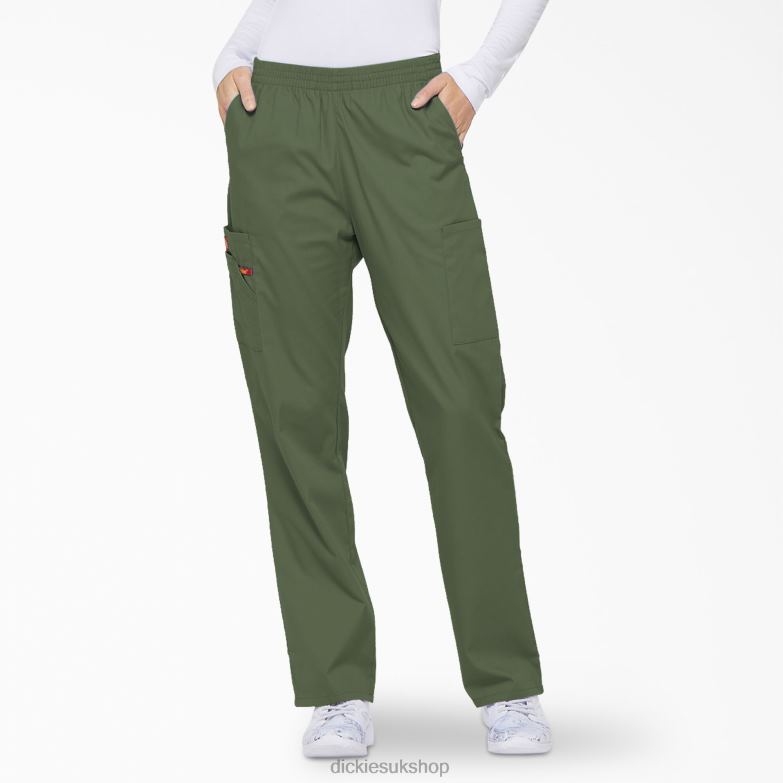 EDS Signature Tapered Leg Cargo Scrub Pants Women Dickies Olive Green (OLI) 88T842397 Apparel