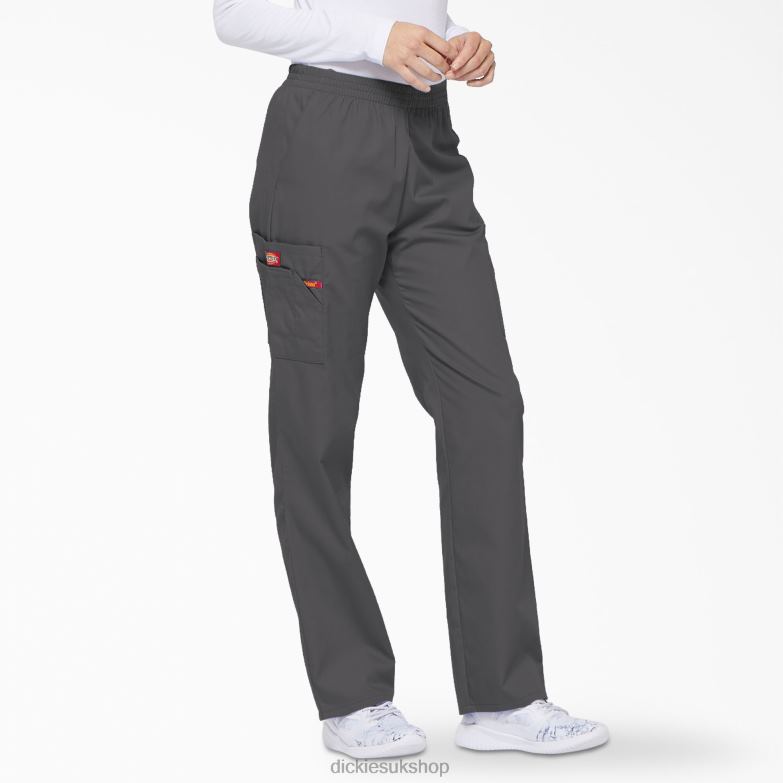 EDS Signature Tapered Leg Cargo Scrub Pants Women Dickies Pewter Gray (PEW) 88T842398 Apparel