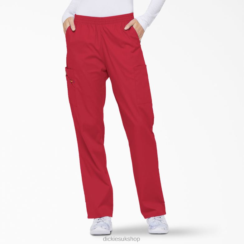 EDS Signature Tapered Leg Cargo Scrub Pants Women Dickies Red (RD) 88T842400 Apparel
