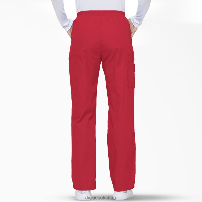 EDS Signature Tapered Leg Cargo Scrub Pants Women Dickies Red (RD) 88T842400 Apparel