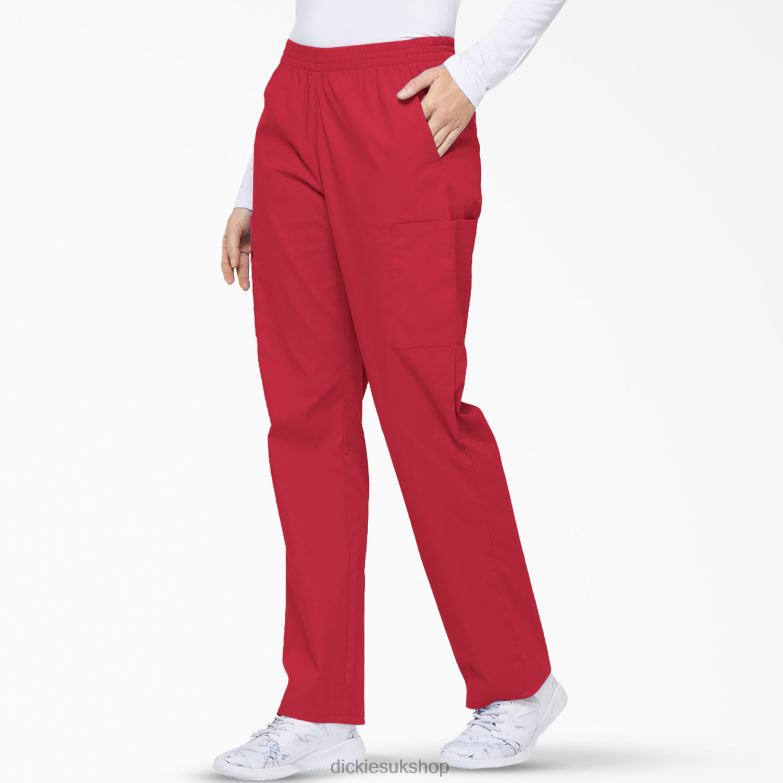 EDS Signature Tapered Leg Cargo Scrub Pants Women Dickies Red (RD) 88T842400 Apparel