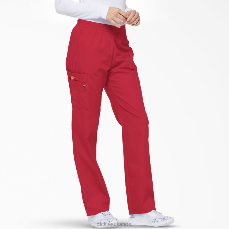 EDS Signature Tapered Leg Cargo Scrub Pants Women Dickies Red (RD) 88T842400 Apparel