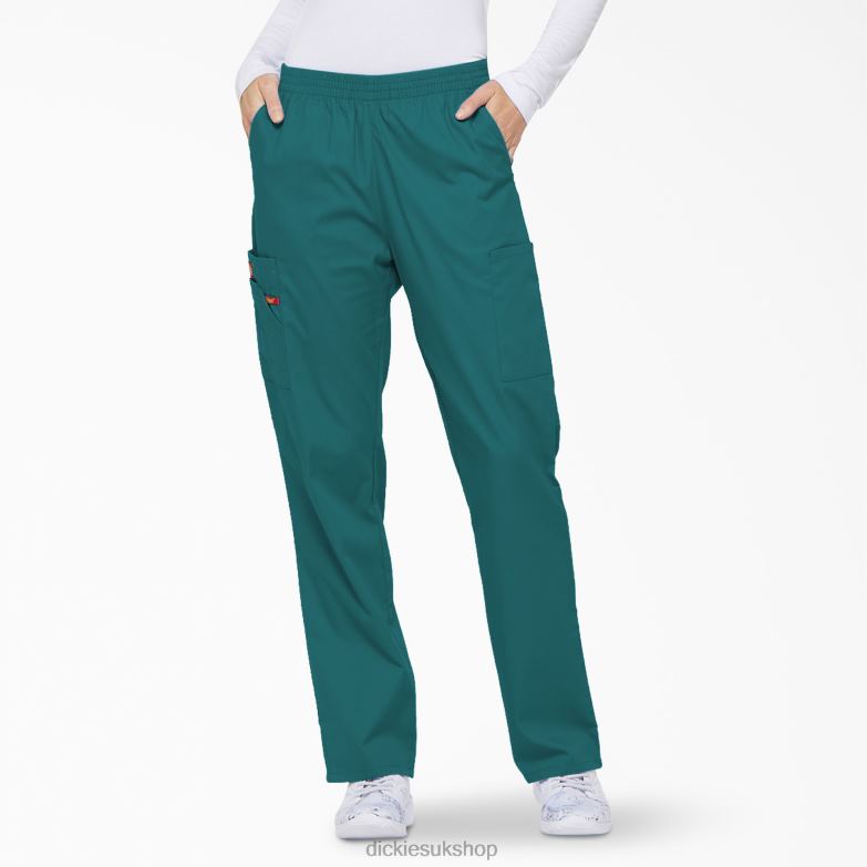 EDS Signature Tapered Leg Cargo Scrub Pants Women Dickies Teal (DTL) 88T842388 Apparel