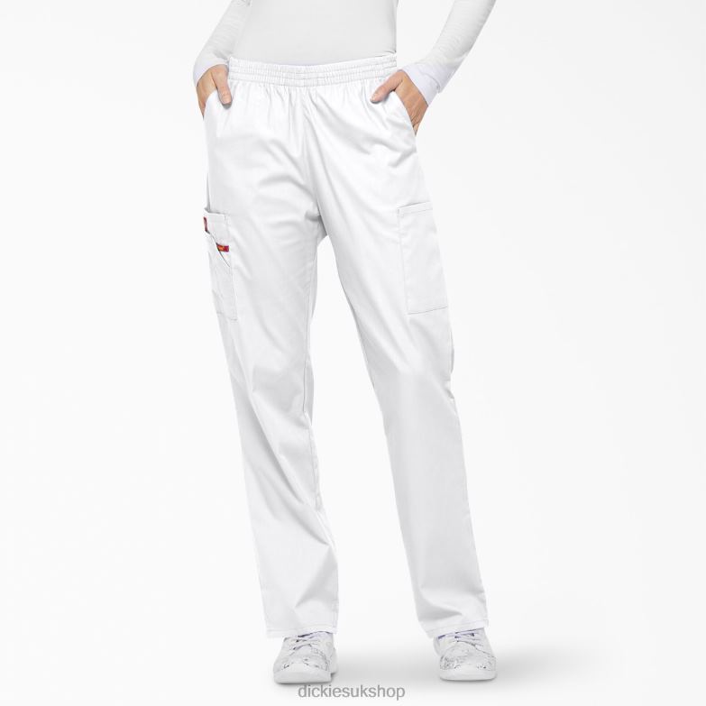 EDS Signature Tapered Leg Cargo Scrub Pants Women Dickies White (DWH) 88T842389 Apparel