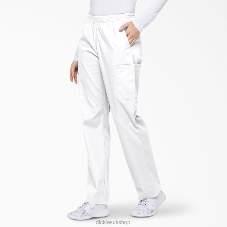 EDS Signature Tapered Leg Cargo Scrub Pants Women Dickies White (DWH) 88T842389 Apparel