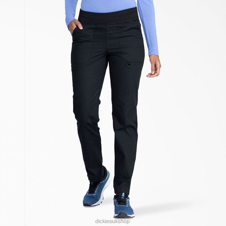 EDS Signature Tapered Leg Scrub Pants Women Dickies Black (BLK) 88T842602 Apparel