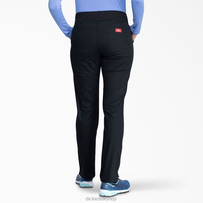 EDS Signature Tapered Leg Scrub Pants Women Dickies Black (BLK) 88T842602 Apparel