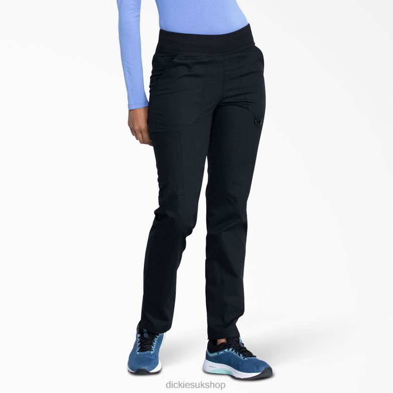 EDS Signature Tapered Leg Scrub Pants Women Dickies Black (BLK) 88T842602 Apparel