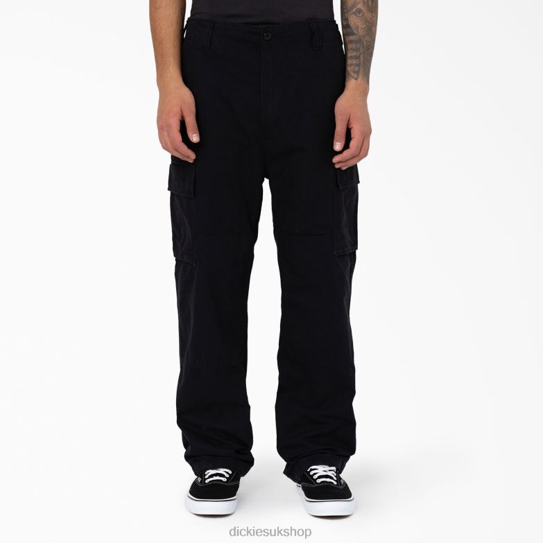 Eagle Bend Relaxed Fit Double Knee Cargo Pants Men Dickies Black (BKX) 88T84205 Apparel