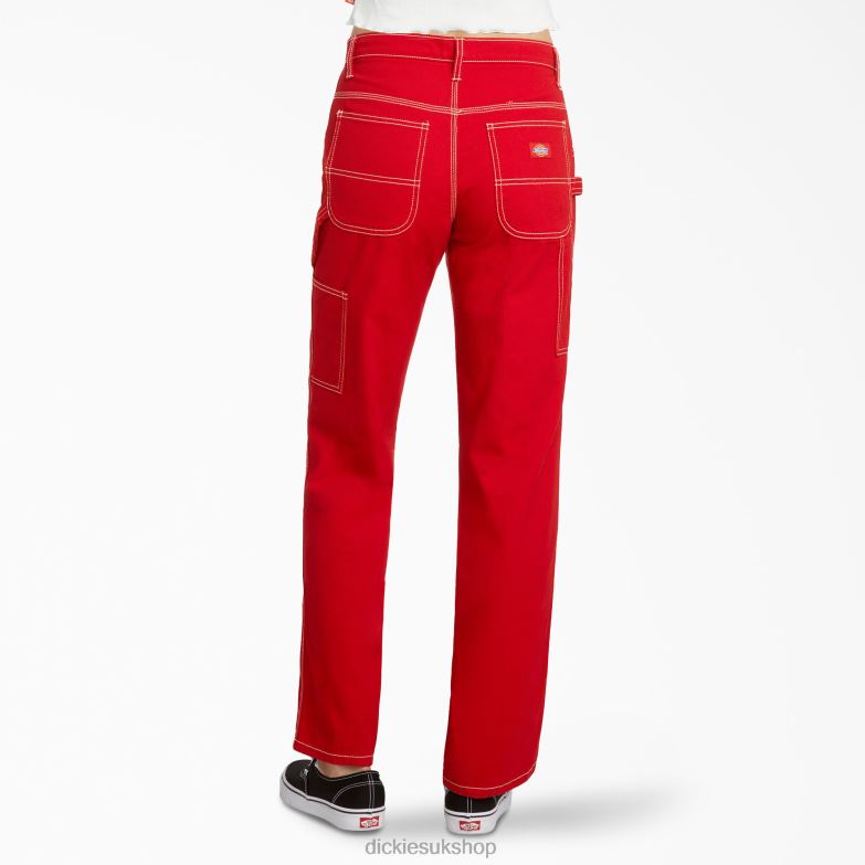 Juniors\' Relaxed Fit Carpenter Pants Kids Dickies Red (RD) 88T841883 Apparel