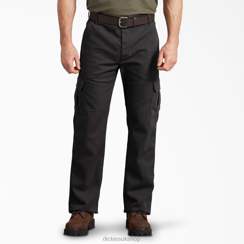 Regular Fit Duck Cargo Pants Men Dickies Stonewashed Black (SBK) 88T84177 Apparel