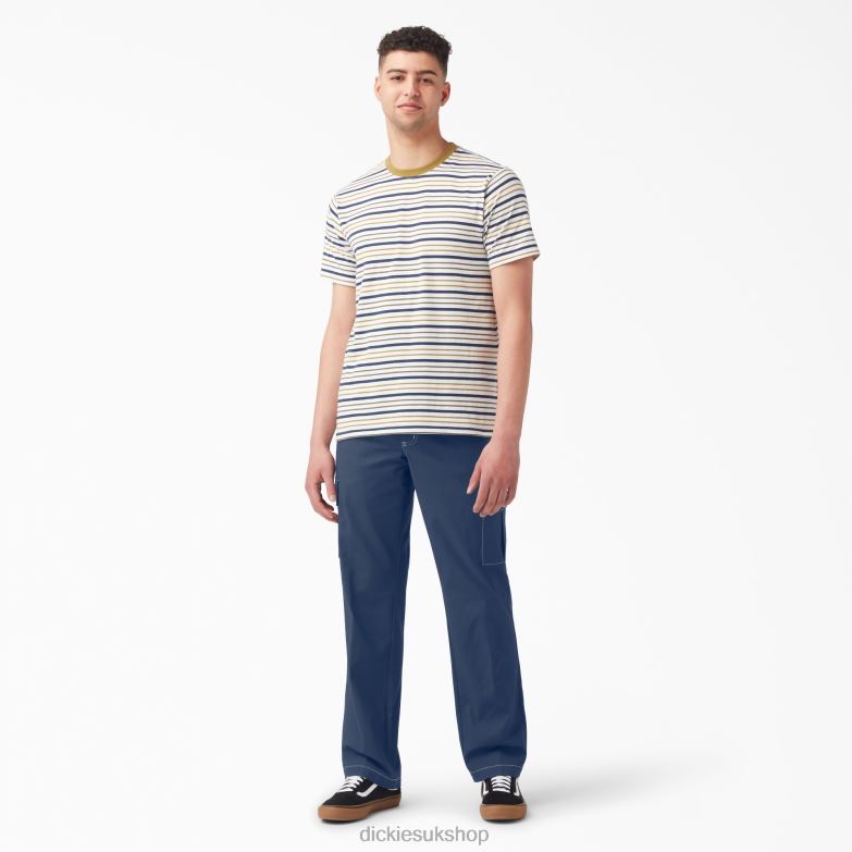 Skateboarding Ripstop Cargo Pants Men Dickies Ink Navy/White Stitching (I2W) 88T84306 Apparel